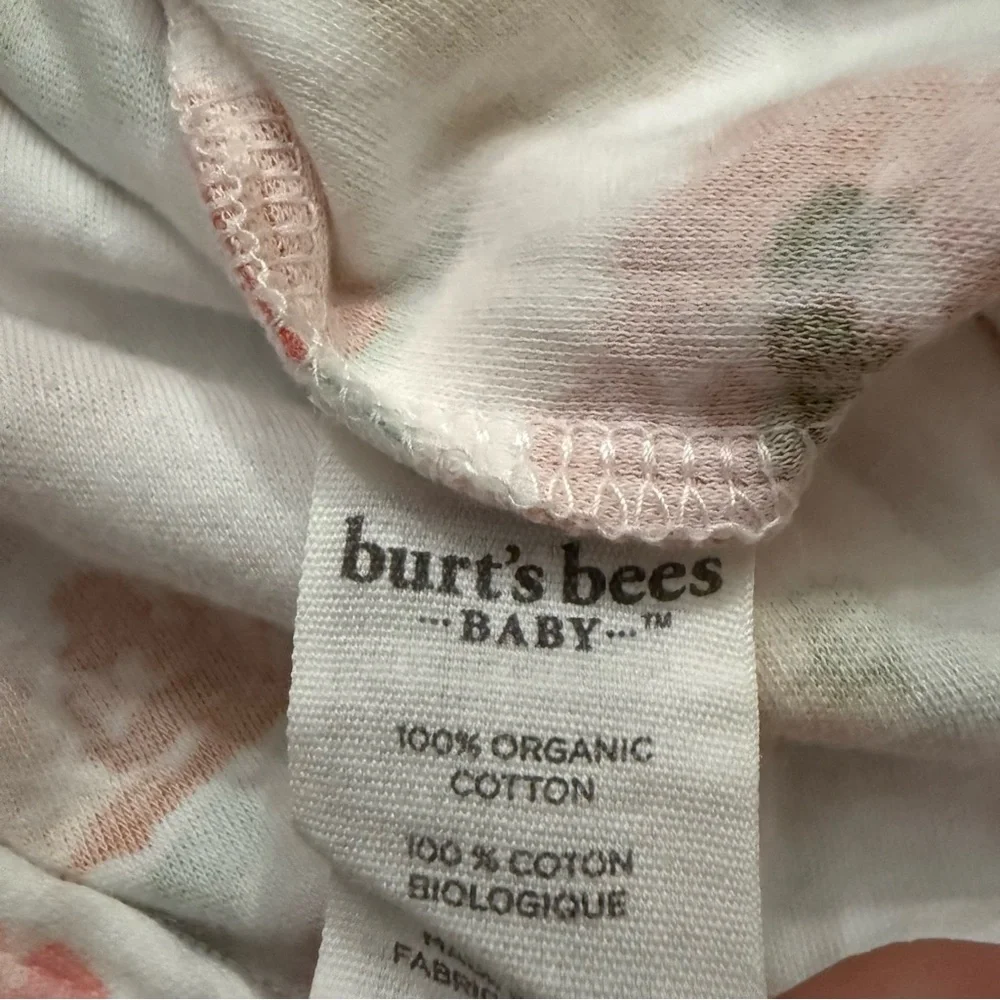 Burt’s Bees Baby Organic‎ Cotton Floral Zip Footed Sleeper Newborn Pastel Comfy
